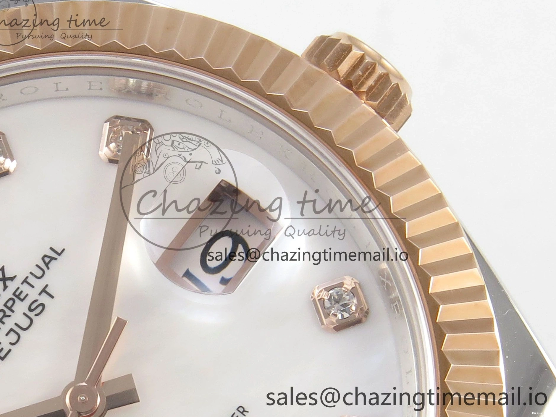 0208 DateJust 41 126331 SS RG ARF 1:1 Best Edition White MOP Diamonds Dial on Oyster Bracelet SH3235 (Weighted) UrbanChic 186